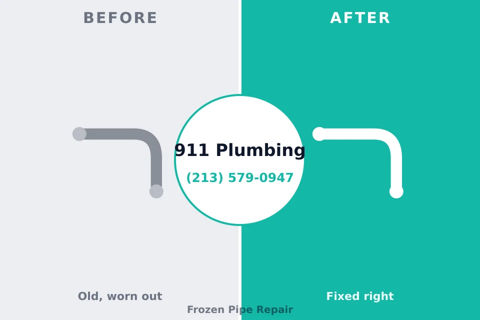 Before and after: plumbing company Freer, TX